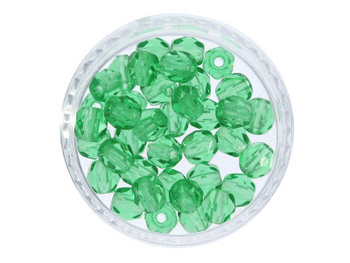 Firepolish™ / 4mm / Transparent / Prairie Green / 40szt