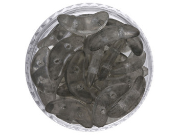 CZECHMATES™ / koraliki szklane / Crescent / 3/10mm / Transparent / Lilac Gray / 5g