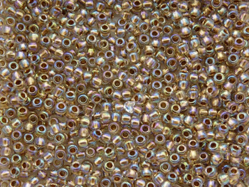 TOHO™ / Round 11/0 / Gold Lined Rainbow / Crystal / 10g / ~1100szt