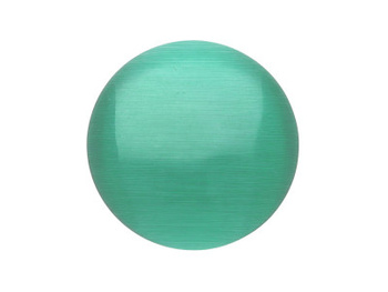 Kocie oko / kaboszon / okrągły / 20x20x3.5mm / zielony / 4szt