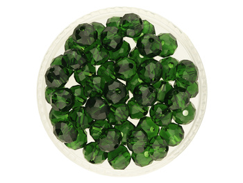 CrystaLove™ / kryształki szklane / rondelle / 5x6mm / zielony / 84szt