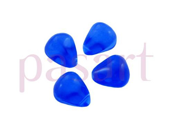 Koraliki szklane transparentne, kropla / granatowy / 11x9mm / otwór 1mm / 4szt