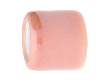 Koraliki ceramiczne / walec / 17x15.5x15.5mm / kolor morelowy / otwór 9.5mm / 2szt