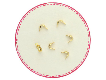 Łapaczki żeńskie / stal nierdzewna / 2.4x5.5mm / złoty / 6szt