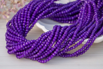 CrystaLove™ / kryształki szklane / rondelle / 3mm / śliwkowy / 120szt