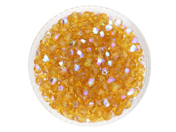 Firepolish™ / 3mm / AB / Dark Gold Topaz / 40szt
