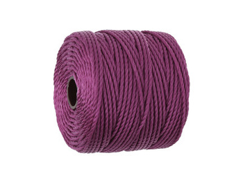 BEADSMITH™ / nić SuperLon™ Macrame / nylon / Tex 400 / Wineberry / 0.8mm / 32m