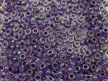 TOHO™ / Round / 8/0 / Inside Color Rainbow Crystal / Tanzanite Lined /10g / ~410szt
