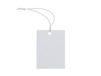 Etykiety do biżuterii / na gumce / prostokątne / 40x30mm / biały / 20szt
