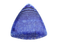 Agat / zawieszka / trójkąt / 45x43x6mm / niebieski / 1szt
