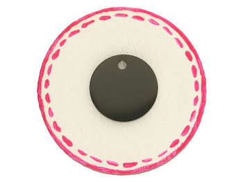 Moneta / zawieszka / stal chirurgiczna / 12mm / otwór 1.5mm / czarny / 1szt