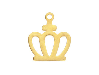 Korona / zawieszka / stal chirurgiczna / 11x10mm / złoty / 2szt