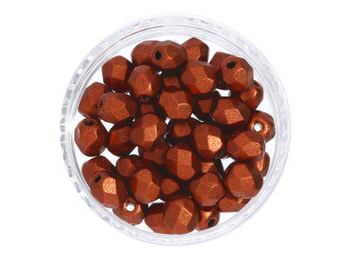Firepolish™ / 4mm / Matte Metallic / Dark Copper / 40szt