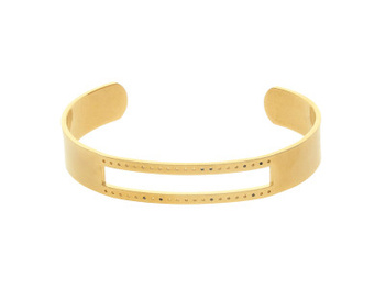 Baza bransoletki / do beadingu / stal chirurgiczna / 61x49x1.5mm / złoty / 1szt