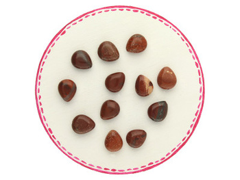 Jaspis czerwony / kropla płaska/ 8x10x5mm / 2szt