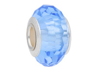 CrystaLove™ / przekładka / fasetowana / szklana / 9x14x14 / Transparent / błękitny / ot.5mm / 1szt