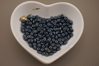 SuperDuo™ / 2.5x5mm / Pearl Coat - Charcoal / 10g