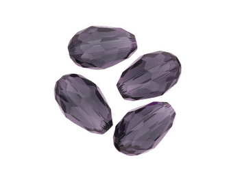 CrystaLove™ / kryształki szklane / kropla / 12x8mm / Violet / 4szt