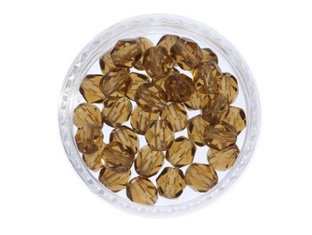 Firepolish™ / 4mm / Transparent / Smoky Topaz / 40szt