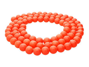 Milly™ / kula / 6mm / neonowy pomarańczowy / 145szt