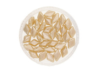 GEMDUO™ / 8x5mm / Luster / Opaque Ivory / 5g / ~35szt