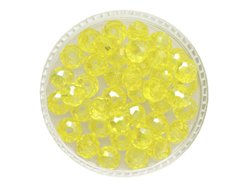 CrystaLove™ / kryształki szklane / rondelle / 5x6mm / żółty AB / 84szt