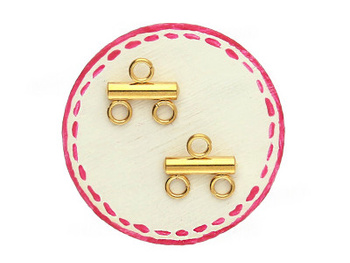 Baza do kolczyka, do beadingu / stal chirurgiczna / 10mm / złoty / 2szt