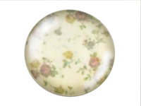 Kaboszony szklane z grafiką, K14 PT1082 / beżowy / 14mm / 4szt