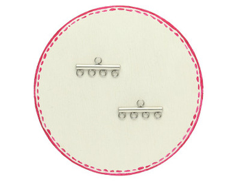 Baza do kolczyka, do beadingu / stal chirurgiczna / 20mm / srebrny / 2szt