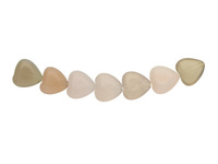 Agat szary / serce / 10x10mm / otwór 1.2mm / 1szt