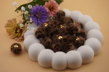 Pomponik / zawieszka / 15mm / panterka /1szt