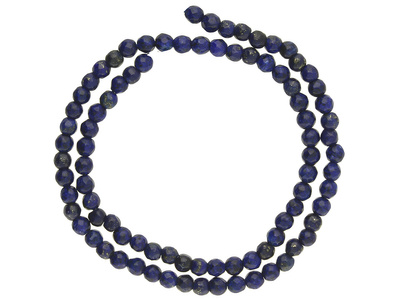 Lapis lazuli / kula fasetowana / 4mm / sznur / 85szt