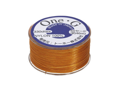 One-G™ / nić nylonowa do koralików / Orange / grubość 0.35mm / 46m