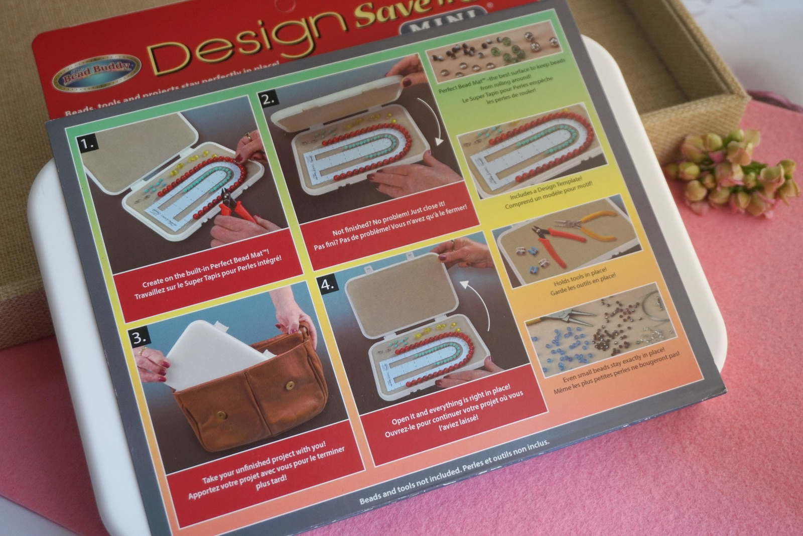 BEADSMITH™ / mata do beadingu / 20x20cm / kremowy / 2szt