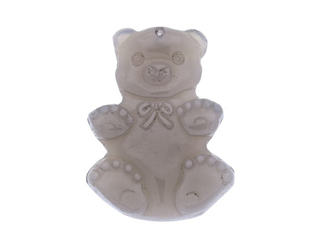 Agat Szary / zawieszka / miś / 48x36x5mm / 1szt