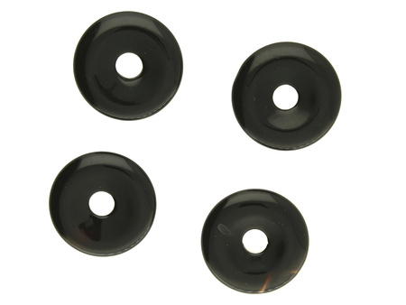 Agat czarny / zawieszka donut / 30mm / 1szt