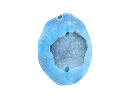 Agat druzy / plaster nieregularny / 30x26x9mm / niebieski / 1szt