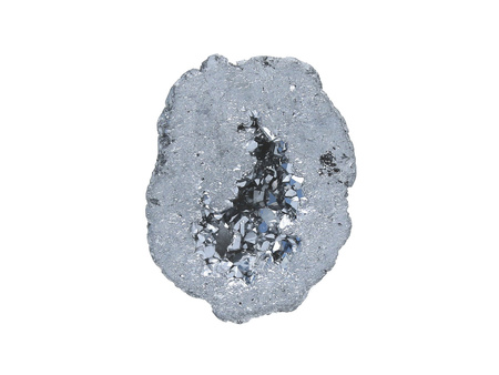 Agat druzy / plaster nieregularny / 40x31x9mm / srebrny / 1szt