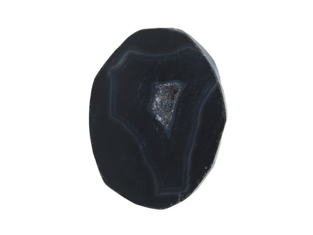 Agat druzy / plaster nieregularny / 42x32x10mm / czarny / 1szt