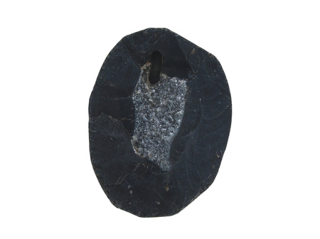 Agat druzy / plaster nieregularny / 45x39x13mm / czarny / 1szt