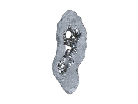 Agat druzy / plaster nieregularny / 46x18x8mm / srebrny / 1szt