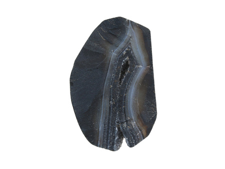 Agat druzy / plaster nieregularny / 50x31x14mm / czarny / 1szt