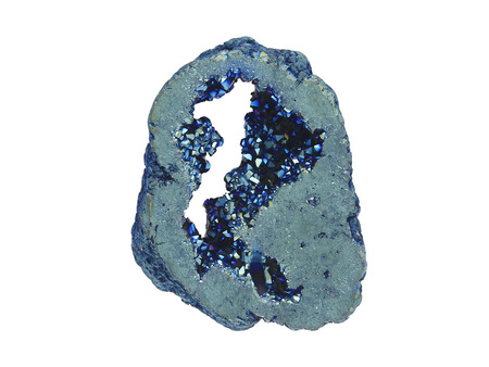 Agat druzy / plaster nieregularny / 58x46x10mm / niebieski / 1szt