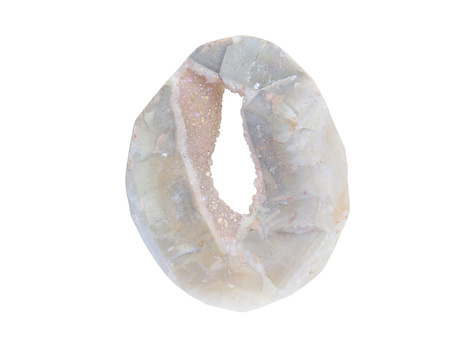 Agat druzy / plaster nieregularny / 63x51x19mm / jasny szary / 1szt