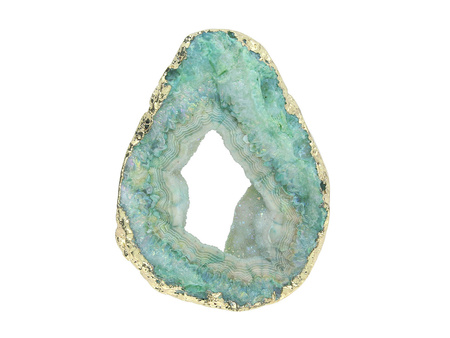 Agat druzy / w okuciu / plaster nieregularny / 57X43X14mm / zielony / 1szt