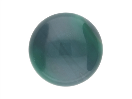 Agat / kaboszon / okrągły / 16x16x6mm / ciemny zielony / 1szt