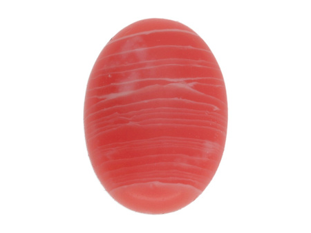 Agat / kaboszon / owal / 13x18x5mm / różowy / 1szt