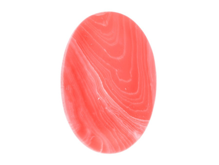 Agat / kaboszon / owal / 20x30x6mm / różowy / 1szt