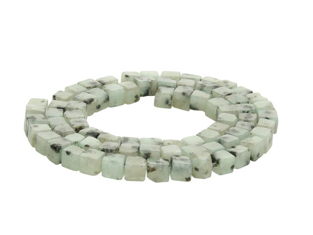 Agat  / kostka / seledynowy / 4mm / 10szt
