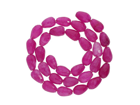 Agat / kropla fasetowana / 13x8mm / purpurowy / 32szt